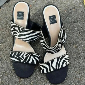 White House Black Market women’s zebra print sandal size 7